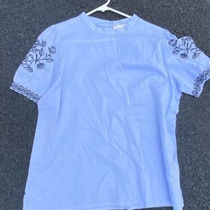 LOFT light blue blouse